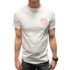 Zak T-Shirt Pink Pocket Retro Circle Logo In White