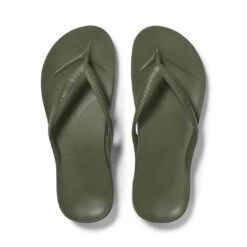 Archies Arch Support Thongs In Khaki