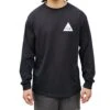 Zak Surfboards Long Sleeve White Triangle Logo In Black