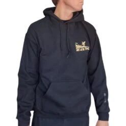 Zak Hoodie Gold Surf Logo In Black