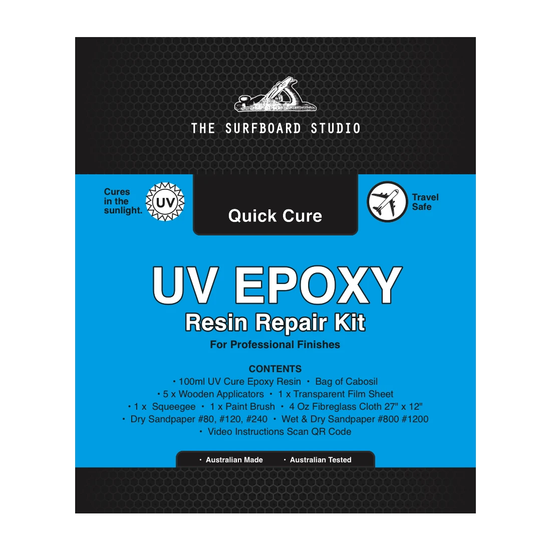 The Surfboard Studio - Quick Cure UV Epoxy Resin Repair Kit The Surfboard Studio - Quick Cure UV Epoxy Resin Repair Kit -MELBOURNE SURF Shop The Surfboard Studio Quick Cure UV Epoxy Resin Repair Kit Outer Satchel Labels 1f33221e 86dd 4cce 92ba c0fa6ce52b75