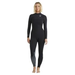 Billabong Womens 4/3mm W Furnace Natural Steamer Wetsuit - Black Tiki