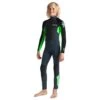 C-Skins Element 3/2 Junior Steamer Black / Lime / Multi Wetsuit -MELBOURNE SURF Shop c skins element 32 junior steamer blacklimemulti kids wetsuits c skins m8 648610
