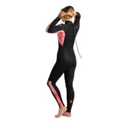 C-Skins Surflite 3/2 Womens GSB Back Zip Steamer Black/Rose Tie Dye/Rose -MELBOURNE SURF Shop c skins surflite 32 womens gsb back zip steamer blackrose tie dyerose womens westuits c skins 564425
