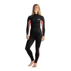 C-Skins Surflite 3/2 Womens GSB Back Zip Steamer Black/Rose Tie Dye/Rose
