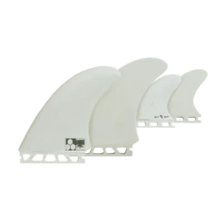 Captain Fin Co. Former Twad White Quad Fin Set Single Tab