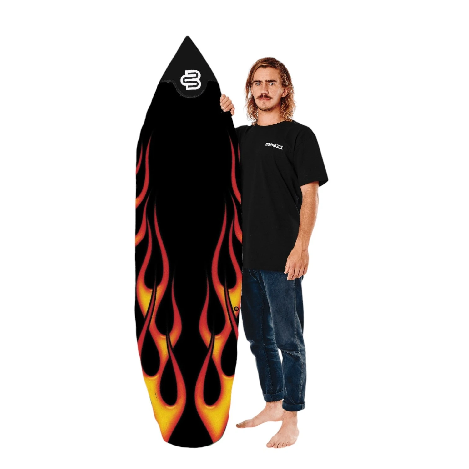 Flames - Shortboard Surfboard Cover Flames - Shortboard Surfboard Cover -MELBOURNE SURF Shop flames rpet recycled boardsox short surfboard cover 531343 Photoroom