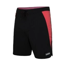 Florence Marine X Burgee Boardshort - Black/Red