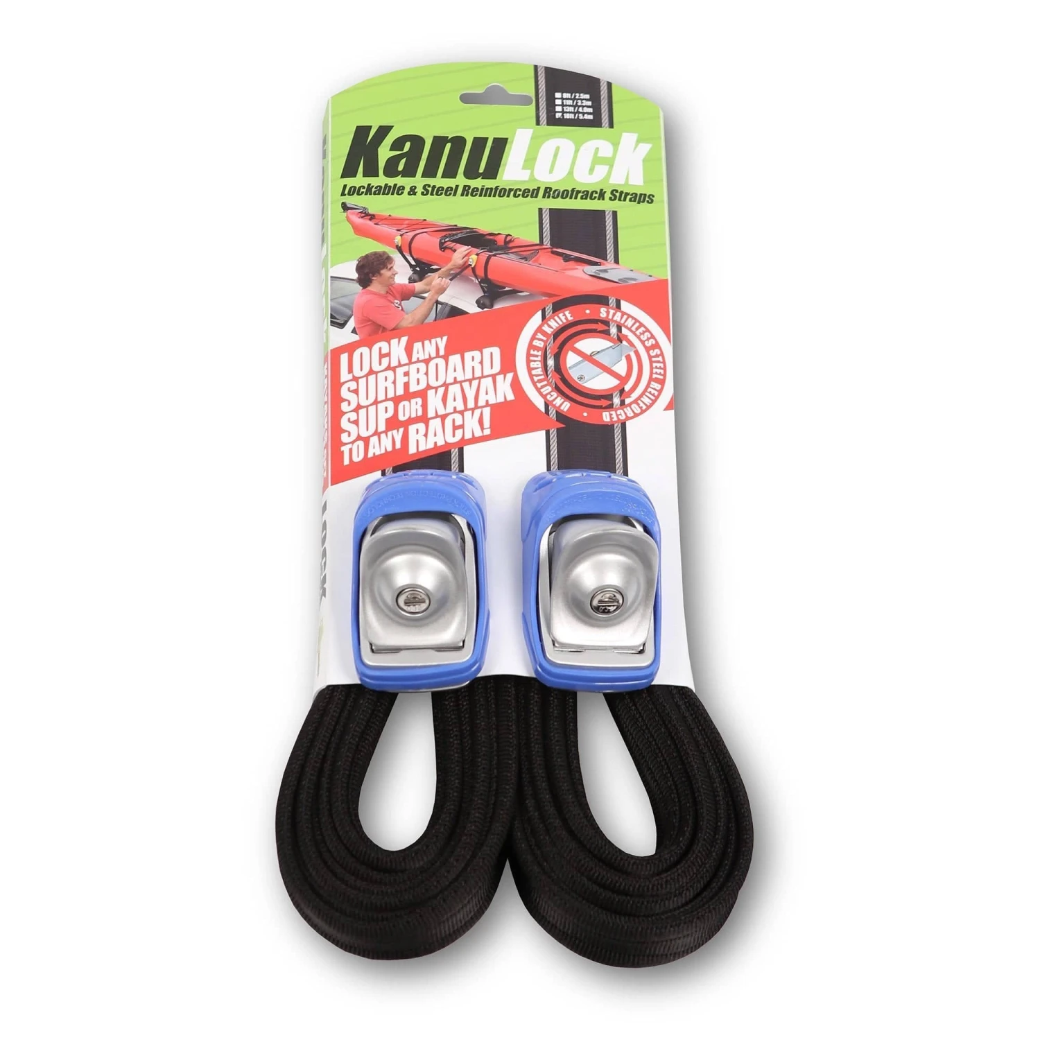 Kanulock Lockable Tiedown Set Kanulock Lockable Tiedown Set -MELBOURNE SURF Shop kanulock lockable tiedown set vehicle accessories kanulock 54m 18 ft 641042