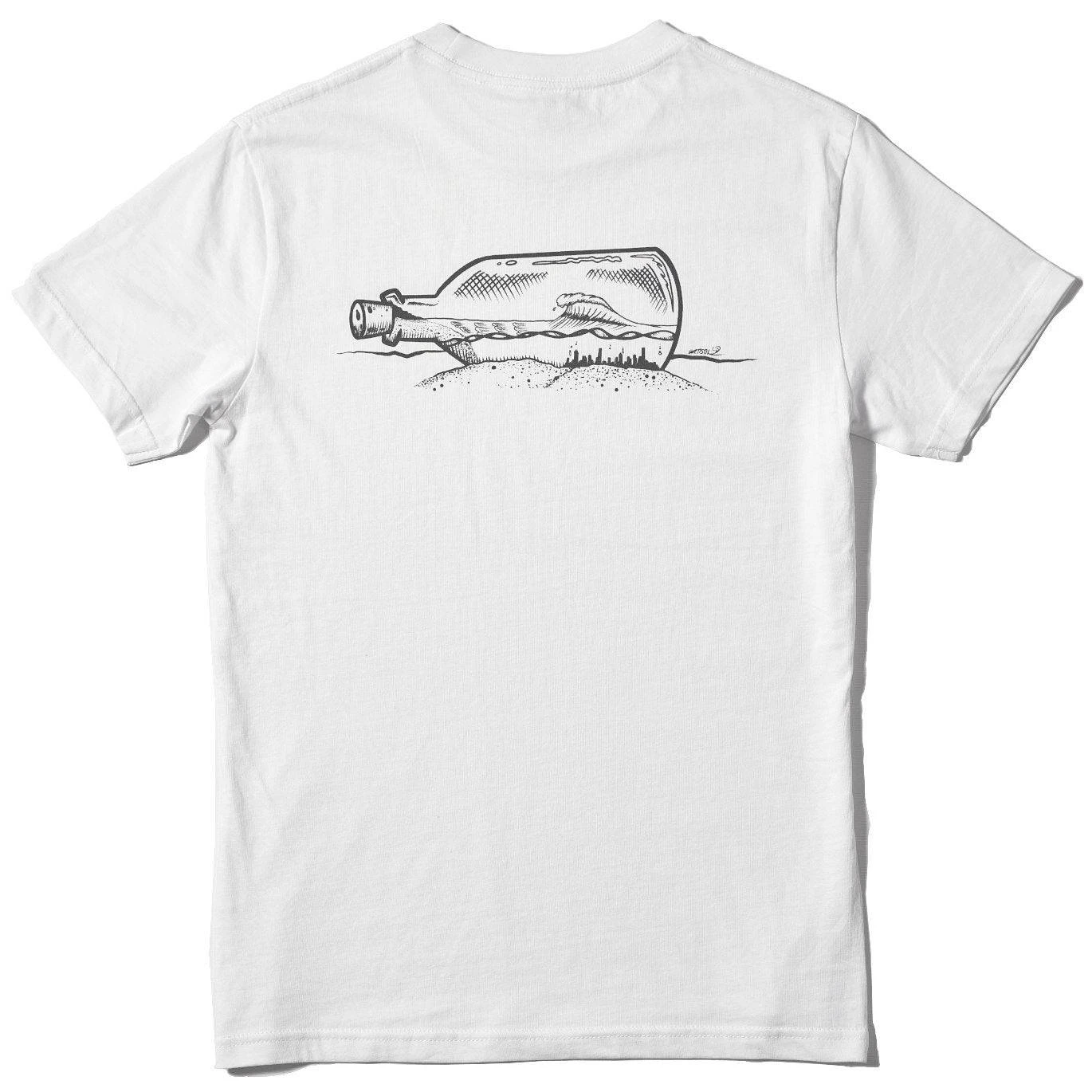 Melbourne Surf Board Shop Bottle of Dreams Tee White Melbourne Surf Board Shop Bottle Of Dreams Tee White -MELBOURNE SURF Shop melbourne surfboard shop bottle of dreams tee white apparel melbourne surfboard shop 939959