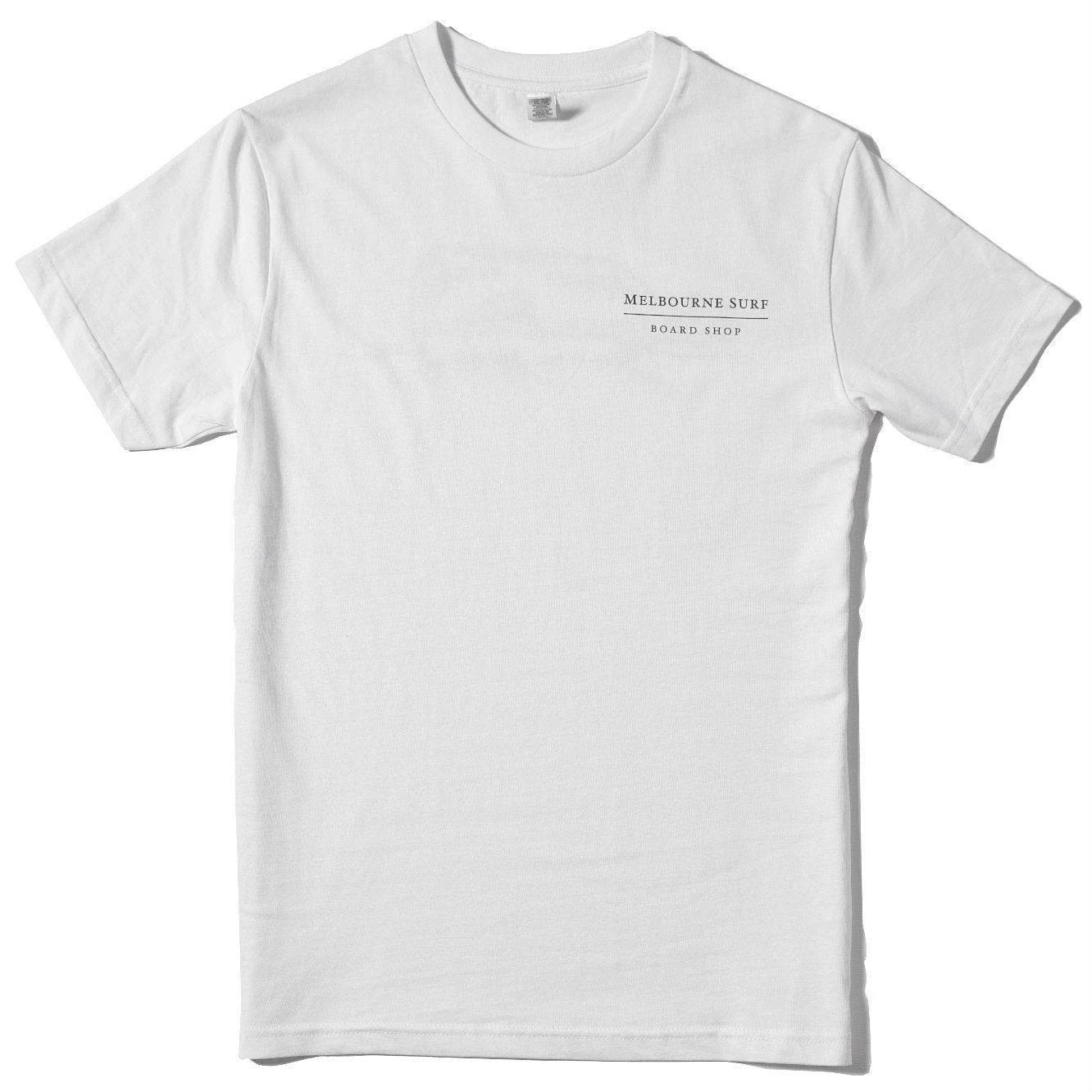 Melbourne Surf Board Shop Bottle of Dreams Tee White Melbourne Surf Board Shop Bottle Of Dreams Tee White -MELBOURNE SURF Shop melbourne surfboard shop bottle of dreams tee white apparel melbourne surfboard shop m 736246