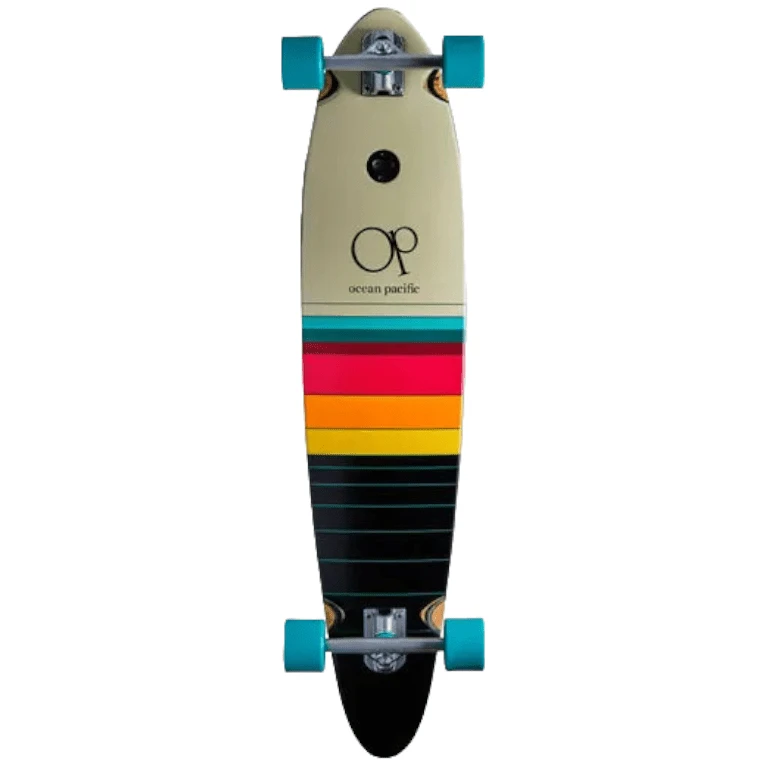 Ocean Pacific Dawn Pintail Skateboard 40" x 8.75" White/Black Ocean Pacific Dawn Pintail Skateboard 40" X 8.75" White/Black -MELBOURNE SURF Shop ocean pacific dawn pintail skateboard 40 x 875 whiteblack skateboard hardware ocean pacific whiteblack 233232