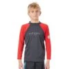Rip Curl Boys Shockwaves Rash Guard L/SL UV Red 2 Rip Curl Boys Shockwaves Rash Guard L/SL UV Red -MELBOURNE SURF Shop rip curl boys shockwaves lsl uv red kids wetsuits rip curl 724475