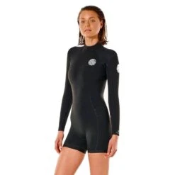 Rip Curl Women's Dawn Patrol 2/2 L/S Springsuit Wetsuit Black